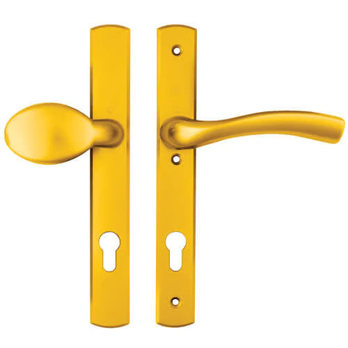 Palladio Lever Moveable Pad UPVC Multipoint Door Handles - 92mm PZ Unsprung 215mm Screw Centres
