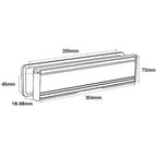 Contura 12" Telescopic Letterplate for UPVC Doors - 20-40mm