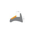 R3188 Orange Wedge Gasket