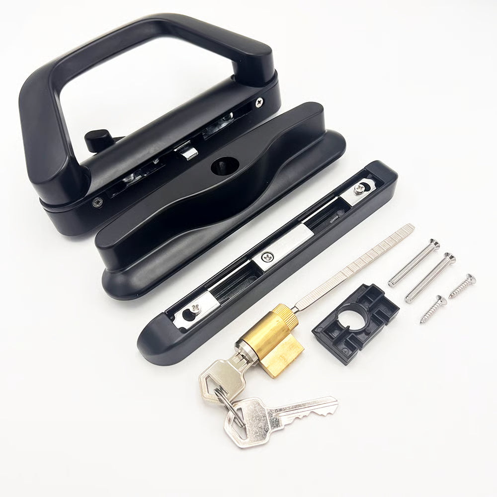 Surface Mounted Patio Door Handle and Lock set