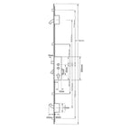 Latch 3 Hooks 4 Rollers Double Spindle Multipoint Door Lock