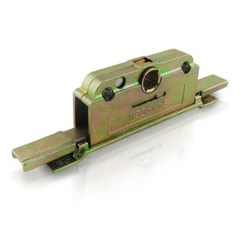 5 FM Window Deadbolt Gearbox - Cranked Faceplate