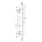 Bi-fold Door Lock Euro Gearbox