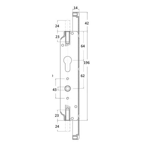 Bi-fold Door Lock Euro Gearbox