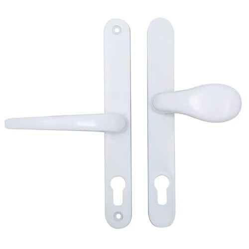 Lever Moveable Pad UPVC Multipoint Door Handles - 70mm/92mm PZ Sprung 215mm Screw Centres