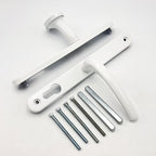 Lever Moveable Pad UPVC Multipoint Door Handles - 70mm/92mm PZ Sprung 215mm Screw Centres