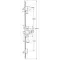 Crimebeater Latch Deadbolt 2 Hooks Double Spindle Multipoint Door Lock - 20mm Faceplate