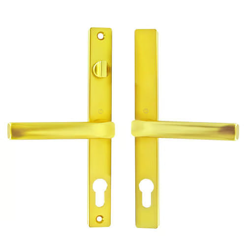 Fullex Lever Lever UPVC Multipoint Door Handles - With Snib 68mm PZ Sprung 215mm Screw Centres
