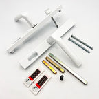 Fullex Lever Lever UPVC Multipoint Door Handles - With Snib 68mm PZ Sprung 215mm Screw Centres