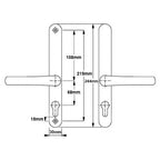 Fullex Lever Lever UPVC Multipoint Door Handles - 68mm PZ Sprung 215mm Screw Centres