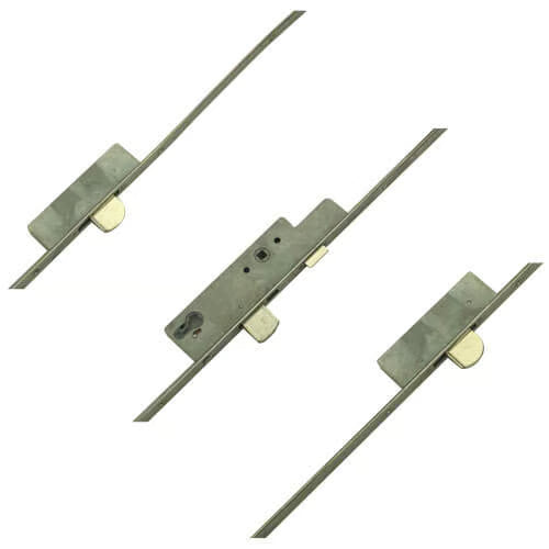 Latch 3 Drop Bolts Key Wind Operated Multipoint Door Lock - Flat 16mm or 20mm Faceplate