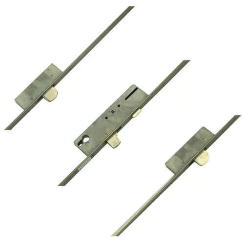 Latch 3 Drop Bolts Key Wind Operated Multipoint Door Lock - Flat 16mm or 20mm Faceplate