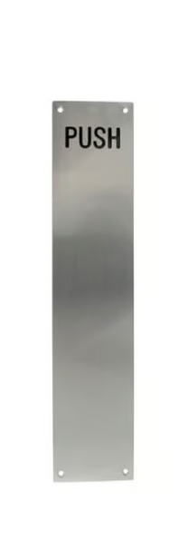 Engraved 'PUSH' Finger Plate
