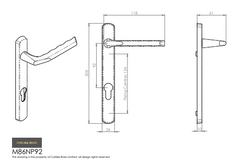 Narrow Plate with Straight Lever