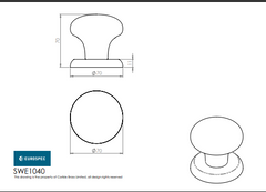 Centre Door Knob