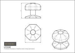 Octagonal Centre Door Knob