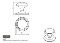 Round Centre Door Knob