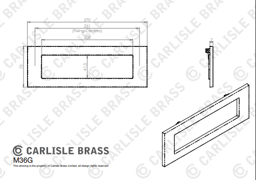 Plain Letter Plate (Gravity Flap)
