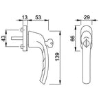 Tokyo Locking Handle for Tilt and Turn Windows