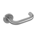Fire Rated Stainless Steel (SSS) 19mm Return To Door (Safety) Lever on Rose Furniture