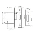 3 Lever Mortice Deadlock