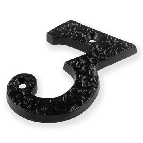 Antique Black Face Fix Door Numerals