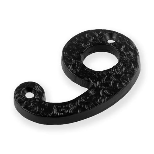 Antique Black Face Fix Door Numerals
