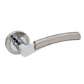 Charlie Lever Handles on Round Rose Door Furniture