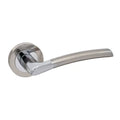 Delta Lever Handles on Round Rose Door Furniture