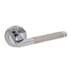 Foxtrot Lever Handle on Round Rose Door Furniture