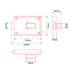 Fire Brigade FB4 Reversible Rim Lock