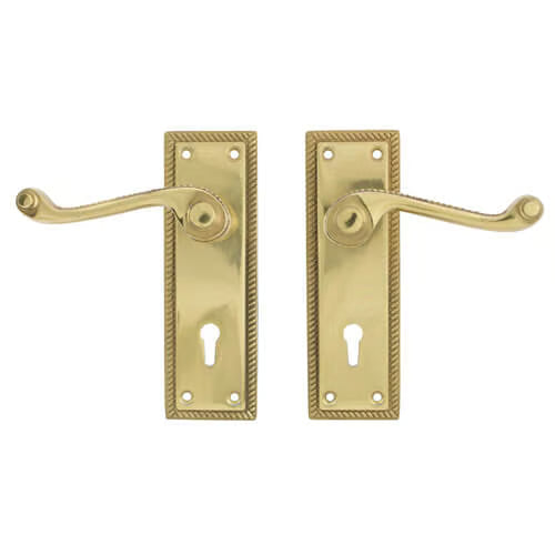 Georgian Scroll Lever on Plate Furniture