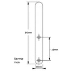 French Door External Blanking Plate 122mm Screw Centres