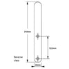 French Door External Blanking Plate 122mm Screw Centres