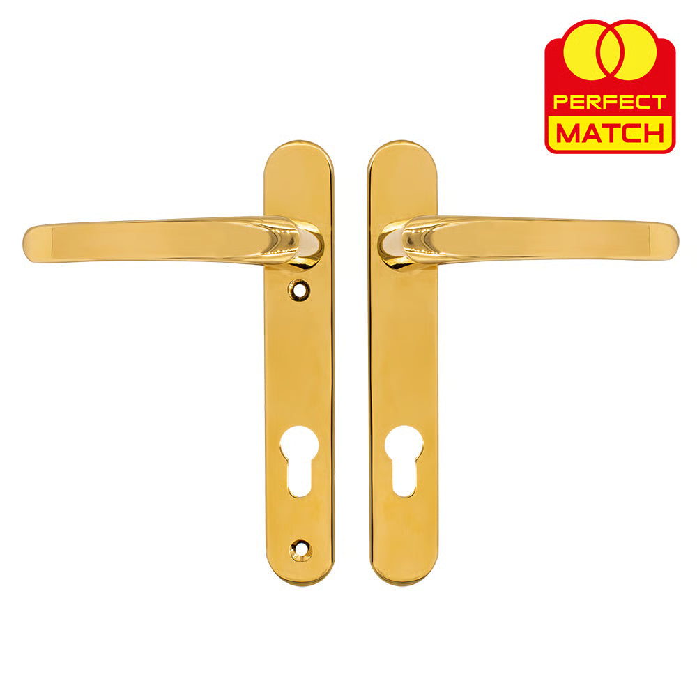Lever Lever UPVC Multipoint Door Handles - 92mm PZ Sprung 122mm Screw Centres