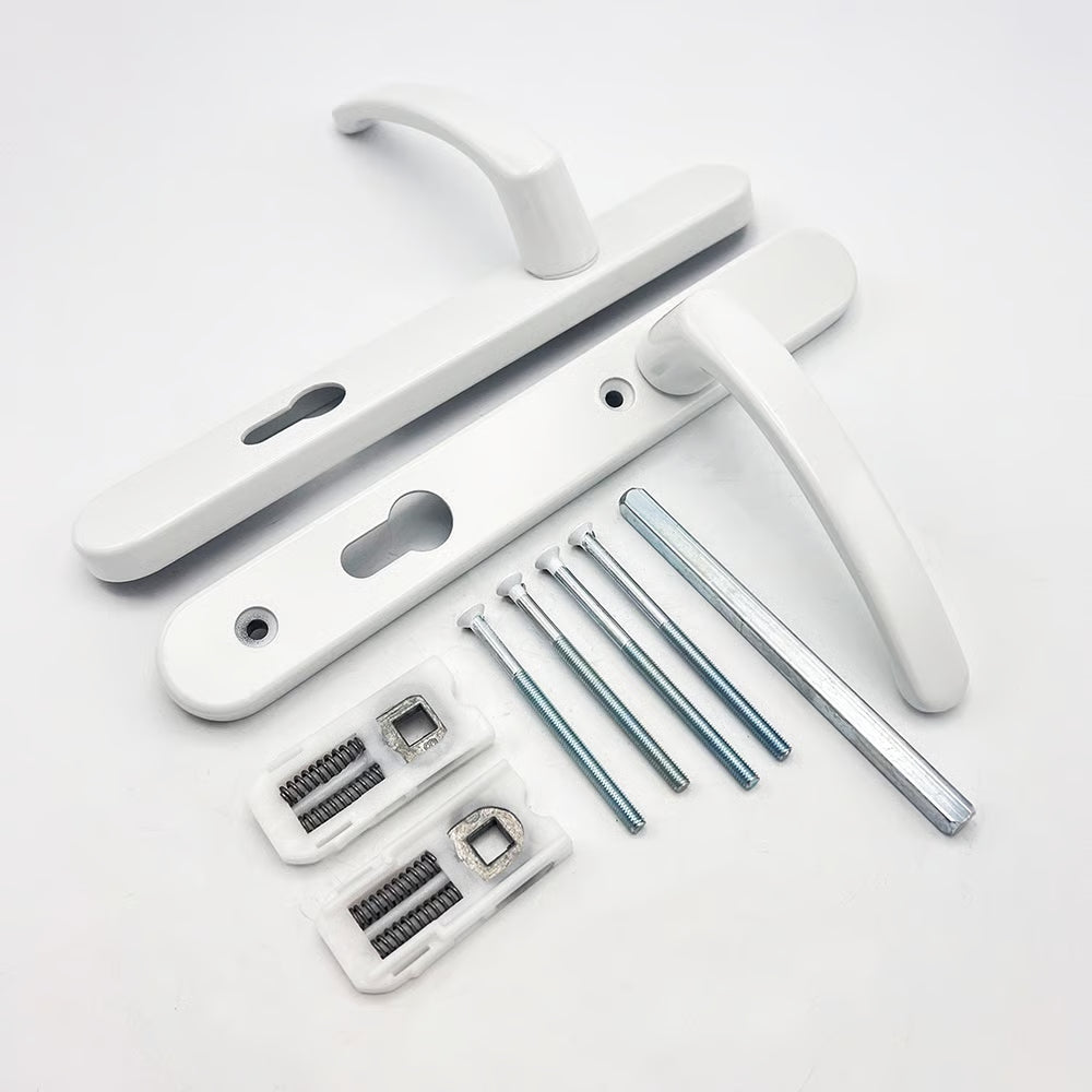 Lever Lever UPVC Multipoint Door Handles - 92mm PZ Sprung 122mm Screw Centres