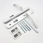 Lever Lever UPVC Multipoint Door Handles - 92mm PZ Sprung 122mm Screw Centres