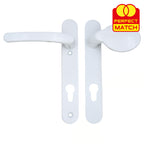 Lever Moveable Pad UPVC Multipoint Door Handles - 92mm PZ Sprung 122mm Screw Centres