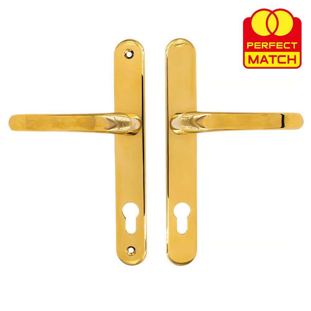 Lever Lever UPVC Multipoint Door Handles - 92mm PZ Sprung 210mm Screw Centres