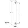 French Door External Blanking Plate 215mm Screw Centres