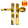 Lever Moveable Pad UPVC Multipoint Door Handles - 92mm PZ - Sprung - 215mm Screw Centres - 3x Fixings