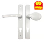 Lever Moveable Pad UPVC Multipoint Door Handles - 92mm PZ - Sprung - 215mm Screw Centres - 3x Fixings