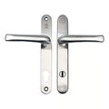 TS007 2 Star Grade 304 Stainless Steel Lever Lever UPVC Multipoint Door Handles - 92mm PZ Sprung 210mm Screw Centres