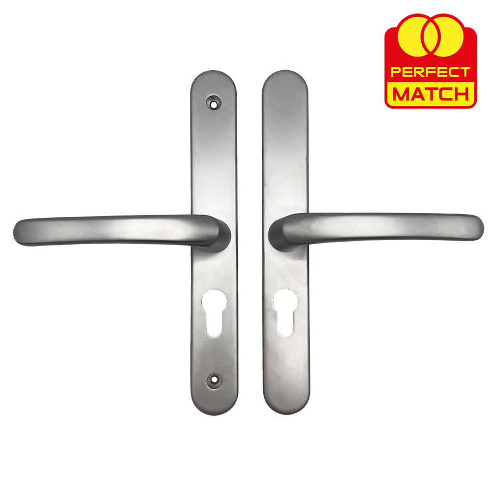 Lever Lever UPVC Multipoint Door Handles - 48mm PZ - Sprung - 200mm Screw Centres
