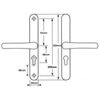 Lever Lever UPVC Multipoint Door Handles - 48mm PZ - Sprung - 200mm Screw Centres