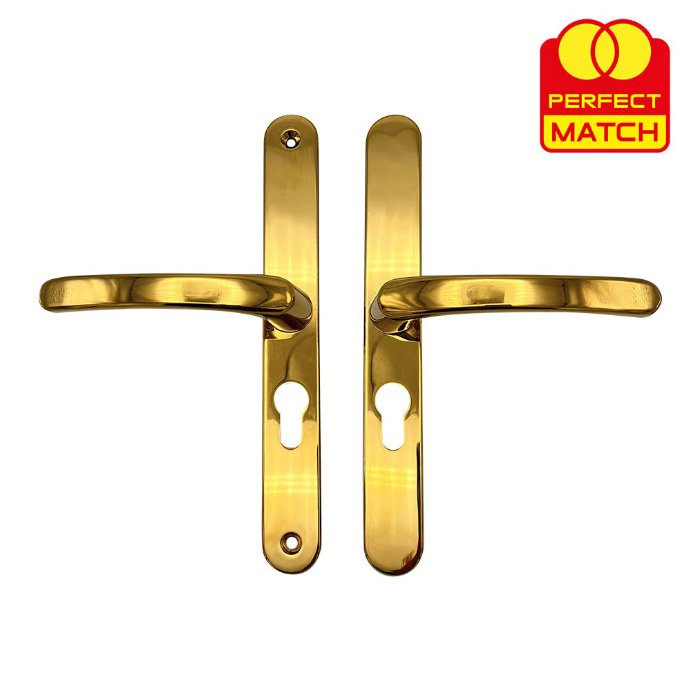 Lever Lever UPVC Multipoint Door Handles - 48mm PZ - Sprung - 215mm Screw Centres