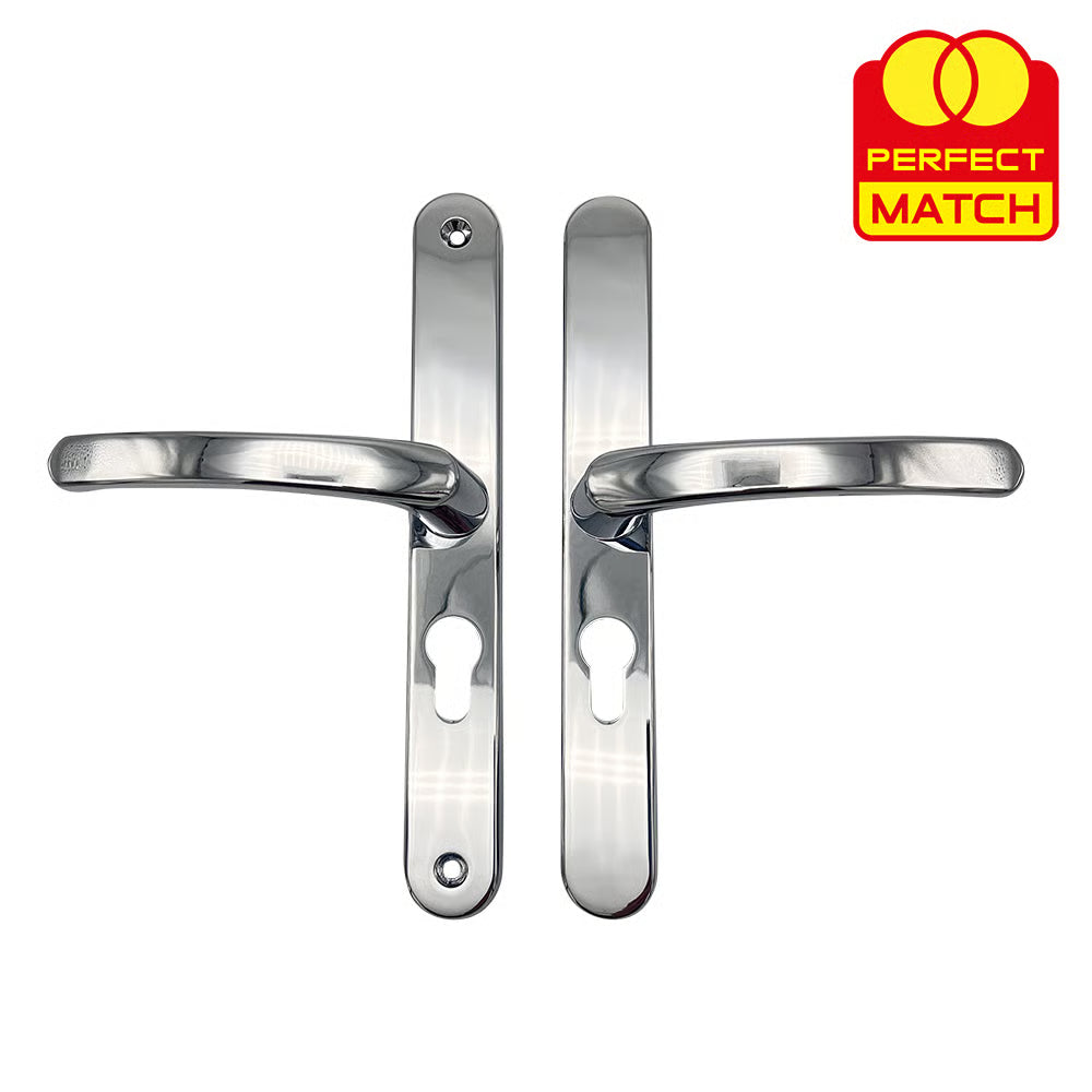 Lever Lever UPVC Multipoint Door Handles - 48mm PZ - Sprung - 215mm Screw Centres