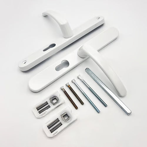 Lever Lever UPVC Multipoint Door Handles - 48mm PZ - Sprung - 215mm Screw Centres