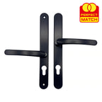 LeverLever Offset UPVC Multipoint Door Handles - 48/87mm PZ - Sprung - 240mm Screw Centres