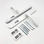 LeverLever Offset UPVC Multipoint Door Handles - 48/87mm PZ - Sprung - 240mm Screw Centres